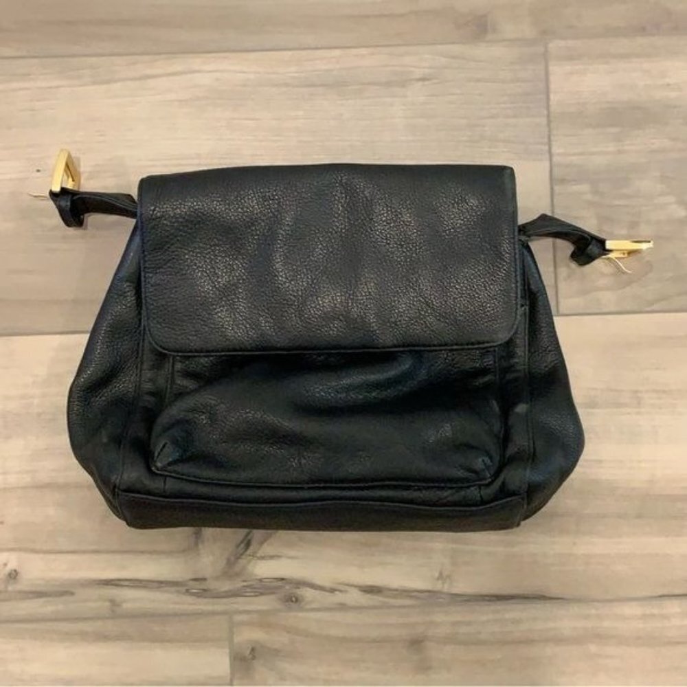 AG A Giannetti Black Leather Purse